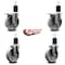 Service Caster 5'' Semi Steel Swivel 1-3/4'' Expanding Stem Caster Set 2 Total Lock Brakes, 4PK SCC-EXTTL20S515-SSR-2-S-2-134 - alternate 3